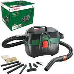 Bosch Home and Garden Bosch AdvancedVac 18V-8 bezvadu putekļsūcējs mitram un sausam darbam (bez akumulatora, 18 V sistēma, ar piederumu komplektu, iepakojumā)