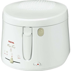 Tefal FF1000 Maxi Fry Fritteuse | 1.900 Watt | Kapacitāte 1,2 kg | Fritteuse mit Öl | wärmeisoliert | regulējama temperatūra | automātiska fritēze | viegla atdalīšana | leichte Reinigung | weiß