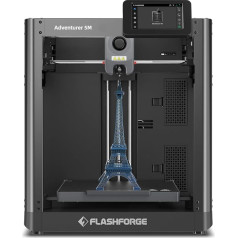 Flashforge Adventurer 5M 3D printeris 3D printeris ar lielu ātrumu 600 mm/s, automātisku atjaunināšanu, ātri maināmu sprauslu un PEI plāksni, 220 x 220 x 220 mm