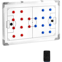 Fußball Whiteboard, Fußball Taktiktafel Magnetisch, Fußball Taktiktafel, Coaching Marker Board, inkl. Zubehör, 45 x 30 cm