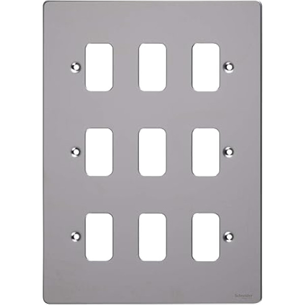 Schneider Electric GUG09GMS Ultimate 9 ātrumu plakano režģu sistēma Mirror Steel