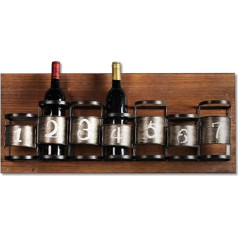 GAXQFEI Retro Wandmontierter Holzwein-Rack Hold 7 Flaschen Für Restaurants Bars Daily Home Möbel (Größe: 78 * 10,5 * 33 cm)