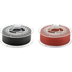 extrudr® XPETG Matte Diameter 1.75 mm (1 kg) 'Black' - 3D printeru filaments - ražots Austrijā & XPETG Matte Diameter 1.75 mm (1 kg) 'Red' - 3D printeru filaments - ražots Austrijā