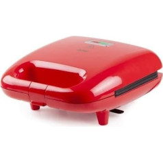 DOMO Snack Party 5-in-1 Sandwich Toaster Cool Touch Casing Non-Stick Coating Red