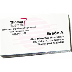 Thomas A1250 Borosilikatglas Mikrofaser Filter, 1,5 Micron, Fast Flow, Güteklasse A, 12,5 cm Durchmesser (100 Stück)