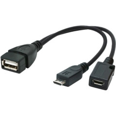 Kabelis usb micro af-bm+(f) usb 2.0 otg 15cm