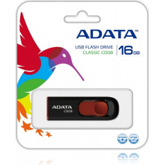 Flash zibatmiņas diskdzinis dashdrive classic c008 16gb usb2.0 melns-sarkans