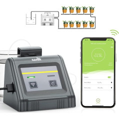 RAINPOINT WiFi automātiskā laistīšanas sistēma telpaugiem, DIY pilienveida irigācijas komplekts, tālvadības pults automātiskajam/rokas/atliktajam laistīšanas režīmam, izmantojot lietotni