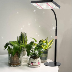 FRGROW LED augu lampa, UV-IR pilna spektra augu gaisma telpaugiem, augu LED gaisma, augšanas gaisma ar augstu PPFD 208 LED, augšanas lampa ziediem, dārzeņiem, hidroponikai, Daisy Chain funkcija