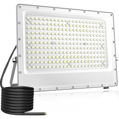 Fosingut āra LED prožektors, 200 W LED prožektors iekštelpās, vēsā baltā 6500 K, 290 LED, prožektors, darbnīcas lampa, IP65 ūdensizturīgs sienas apgaismojums, āra prožektors, 20000 LM celtniecības prožektors