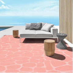 Boulder Bee āra paklāji 9x12ft Plastmasas salmu paklājs Ūdensizturīgs āra kempinga paklājs Ātri žūst bez smiltīm Reversible Beach Mats Pink