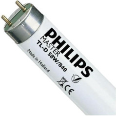 Fluorescent Light Bulbs TL-D 58 Watt 840 Pack of 10 Philips