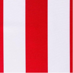 Outdoor Fabric Red / White 1.6 m Width (Sold by the Metre) – Awning Fabric 100% Polyester