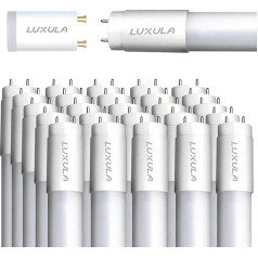 LUXULA Pack of 25 LED Tubes 120 cm - Plastic T8 G13-18W 2880lm - 4000K Neutral White - Includes Starter Bridge - Tube Lamp Fluorescent Tube Neon Tube