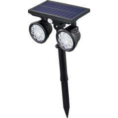 POPETPOP 1 Stück Doppelkopf Solarleuchte Menschlicher Induktionslampe Außenleuchten Wasserdichte Lampe Solar Hoflicht Sensorlicht Solar Ganglampe Outdoor Solarlicht