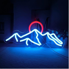 Desert Sunset Neon Sign LED Neon Sign Neon Light Office Living Room Interior Design Blue Red LED Neon Wall Lights Dekoratīvie sienas mākslas darbi