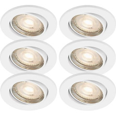 Trango® 1x LED padziļinājumā iebūvēts apaļš apgaismojums ar 1x6 W LED moduli tikai 3 cm dziļumā TG6729-016MO weiß