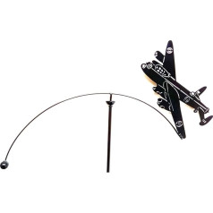 SK RAF Lancaster Bomber Balancing Sculpture Metal Garden Wind Chime Garden Stake - Great Garden Decoration daļa no metāla mieti un dārza mieti