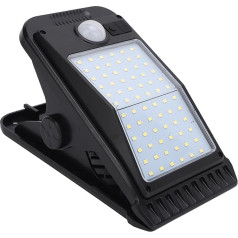 Keenso Solarleuchten, 72 LED-Perlen, IP65, Outdoor-Clip-Bewegungsmelder-Leuchten, Clip-On-Solarleuchten für Garten, Hof, Außenbereich (weißes Licht)