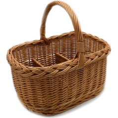 MyBer® K9-121-4 Wicker Basket Sturdy Bottle Basket for 4 Bottles