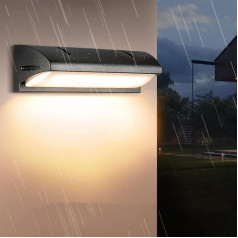 WFZRXFC IP54 wasserdichte und rostfreie Wandleuchten für den Außenbereich 3000 K warme energiesparende LED-Wandleuchte Einfache Schwarze Aluminium-Lampenkörper-Wandlampe für ummauerte Balkonkorridore