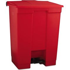 Rubbermaid Commercial 18 gal HDPE Step On Trash Can - Red