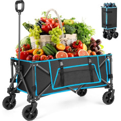 morpilot Folding Mini Camping Camp Camp Cart Folding Minivan Utility Food Cart 150lbs Shopping Sports Fishing Beach Garden Black