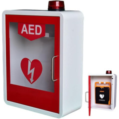 AED-Defibrillator-Wandschrank, ultimativer Erste-Hilfe-Koffer, sichere wandmontierte Herz-Defibrillations-Alarmbox mit Licht- und Alarmsystem, passend für die meisten AED-Modelle, ideal für den Eins