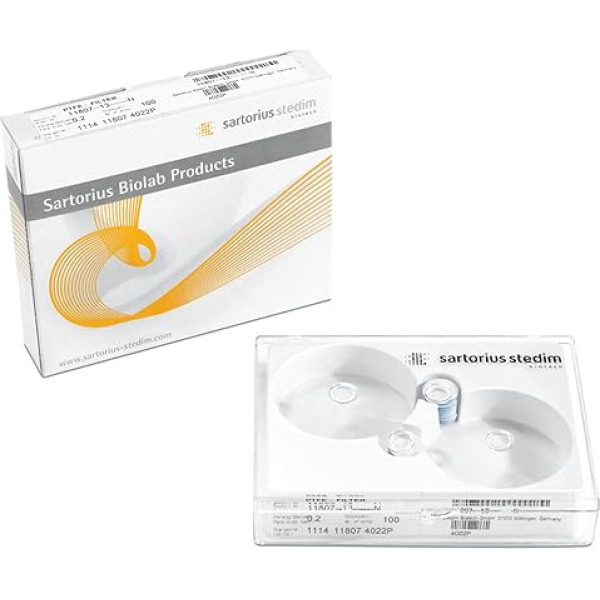 Sartorius hidrofobās PTFE membrānas filtrs, balts, tips 11803, 1,2 µm poras, 47 mm diametrs, iepakojumā 100 gab.