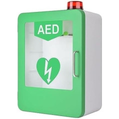 AED-defibriliatoriaus-afbewahrungsschrank, wandmontierter Kunststoff-Aufbewahrungsschrank mit Alarm, einstellbare Trennwandposition, Erste-Hilfe-Schrank, für die meisten AED-Modelle