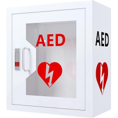 AED defibrilatora skapis Sienas AED glabāšanas skapis Pirmās palīdzības futrālis Sirds defibrilatora kaste ar īkšķa slēdzeni Der vairumam AED modeļu Avārijas mājas birojs