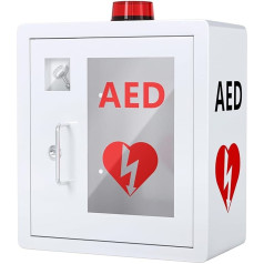 AED-Defibrillator-Schrank, wandmontierte AED-Aufbewahrungsbox mit Schnappverschluss, Herz-Defibrillations-Alarmbox, Erste-Hilfe-Koffer, Design mit abgerundeten Ecken, for die meisten AED-Modelle