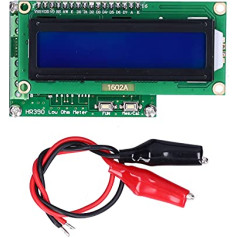 Zems Ohm mērītājs, DC 7-12V Milliohm Meter HR390 Ohm Teater PCB Milliohm Meter 10pf ~ 20000uf kapacitātes mērīšanas diapazons ar 2 gabali krokodila klips precīzi mērīšanai