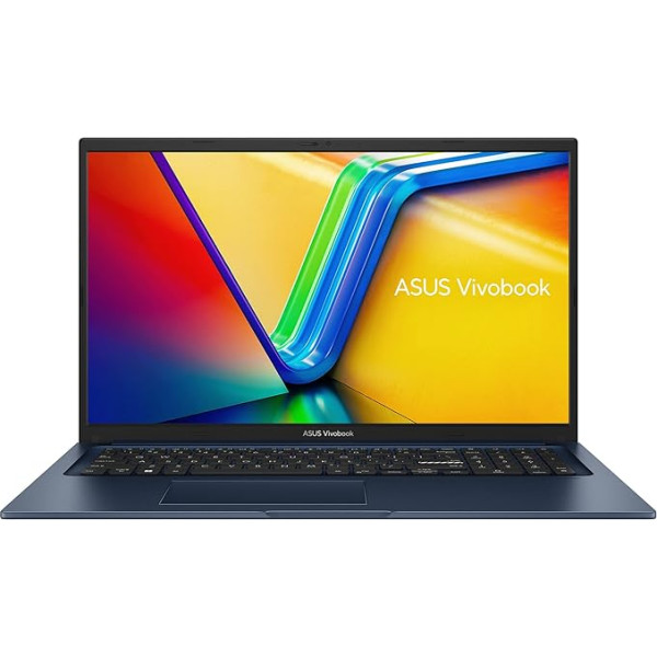 ASUS Vivobook 17 klēpjdators, 17,3 collu FHD Anti-Glare IPS displejs, Intel Core i7-1255U, 16 GB RAM, 512 GB SSD, Intel Iris X, Windows 11, QWERTZ tastatūra, klusa zila krāsā