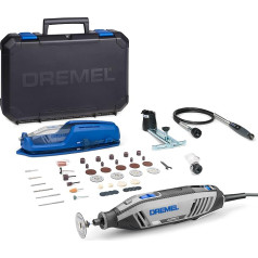 Dremel 4250 rotējošais instruments 175 W, multiinstrumentu komplekts ar 3 piederumiem un 45 piederumiem, 175 W motors ar elektronisku atgriezenisko saiti, mainīgs ātrums 5000-35000 apgr./min.