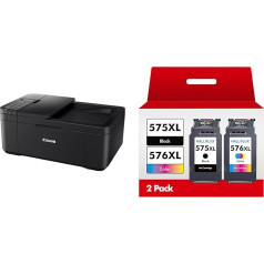 Canon PIXMA TR4750i 3-in-1 abonēšanas printeris mājas birojam, kopētājs, skeneris un PG-575XL CL-576XL 575 XL 576 XL daudzpaku atjaunotās printeru kasetnes