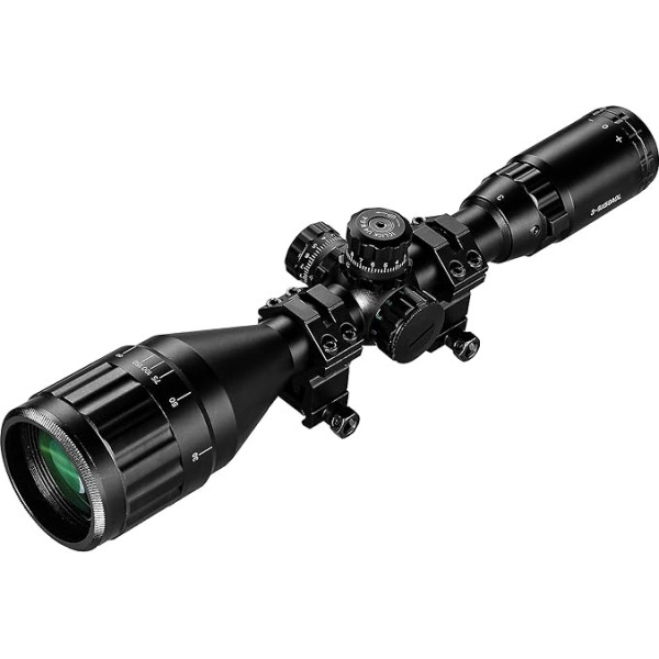 ESSLNB Air Rifle Scope 3-9 x 50 AOEG Mil Dot Range Finder ar saulessargu 20mm-22mm/0.78-0.86 collas montāžas un aizsargvāciņu medībām Airsoft un arbalets