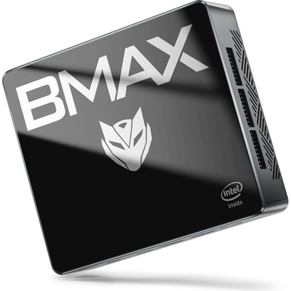 BMAX Mini PC N100 16GB RAM/512GB SSD 12. Intel Alderlake-N Windows 11 Pro B4Plus Mini galddators 4K UHD izeja Trīs displeji HDMI*2, C tipa*1, USB 3.0×2, USB 2.0×2 BT 5.2