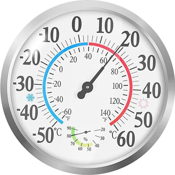 Rundes Thermometer Hygrometer Tragbar Und Einfach Zu Bedienen Temperatur Und Luftfeuchtigkeitsmonitore Langlebig Für Zuhause Landwirtschaft Und Büro Multifunktionale Temperatur Und