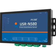 PUSR 8 porti MQTT Modbus vārteja SSL/TLS atbalsts Edge Computing RS485 sērijas uz Ethernet pārveidotājs Ierīču serveris USR-N580