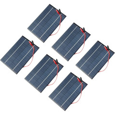 KLKNE 6 x 4,2 W 18 V Solarzellen polikristāla saules baterijas + klips 12 V akumulatoram 200 x 130 x 3 mm