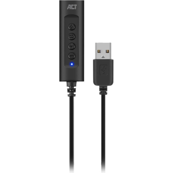 ACT AC9360 USB skaņas karte, USB savienojums ar jack 3,5 mm ligzdu, ar skaļuma regulēšanas funkciju, USB skaņas ārējā karte, savieno audio un mikrofonu Aux ar datoru / klēpjdatoru /