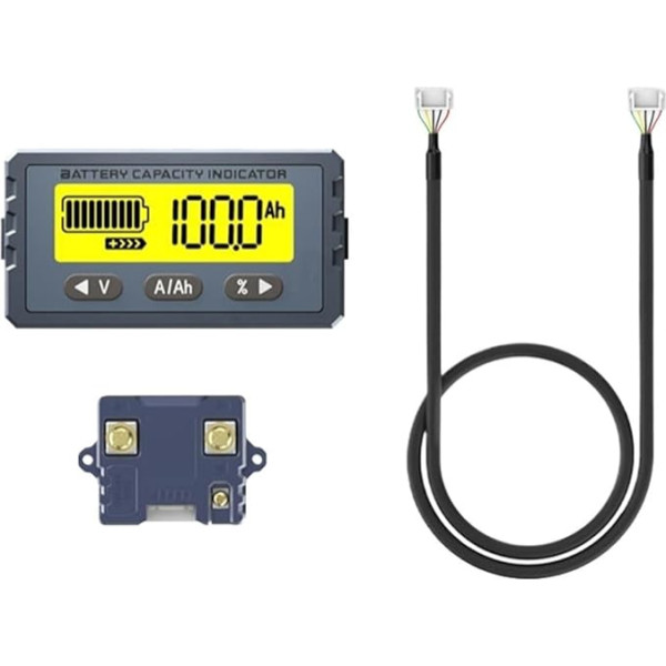 SRWNMTGFK 8V-120V 50A 100A Coulomb Zähler Meter TY23 Batterie Tester Kapazität Anzeige Li-Ion Lifepo4 Detektor Coulometer Voltmeter (Spalva: 8-120V 50A (0-75A))