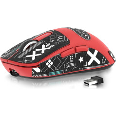 ATTACK SHARK PixArt PAW3395 X3 Superlight pele ar līmlenti, BT/2.4G Wireless/Wired Gaming Mouse, 6 DPI 26000, 200 stundu akumulators, biroja pele Win11/Xbox/PS/Mac ierīcēm