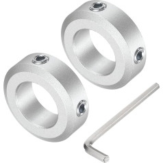 avota karte Schraubschaftmanschette für 18 mm-Schaft, 2 Klemmmanschetten 32 mm Außendurchmesser, 10 mm Dicke, Klemmkragen aus Aluminiumlegierung mit M6 Stellschrauben und einem Schraubenschlüssel