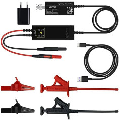 Augstsprieguma diferenciālā zondes galva 200MHz 700V BNC interfeiss Divu diapazonu izvēle Osciloskopa klipu zondes galva ar aligatora skavām 100-240V (ES kontaktdakša 100-240V)