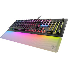 Turtle Beach Vulcan II Max - Optisch-mechanische PC-Tastatur, anpassbare RGB-Beleuchtung, Handballenauflage, lineare Titan II-Schalter, Aluminiumplatte - Schwarz