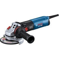 Bosch Professional Winkelschleifer GWS 14-125 (jauda 1.400 Watt, Zusatzhandgriff, Schutzhaube, anklippbare Trennschutzhaube, Zweilochschlüssel, Aufnahmeflansch, Spannmutter, im Karton)