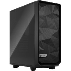 Fractal Design Meshify 2 Compact Black ATX Flexible High-Airflow Dark Tinted Tempered Glass Window Mid Tower Computer Case