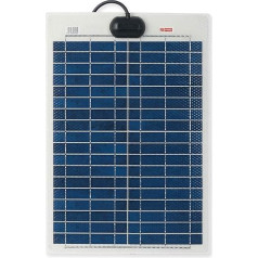 RS PRO Solarmodul Polykristallin 20W, 505 x 345 x 3mm, 21.6V -40°C +80°C